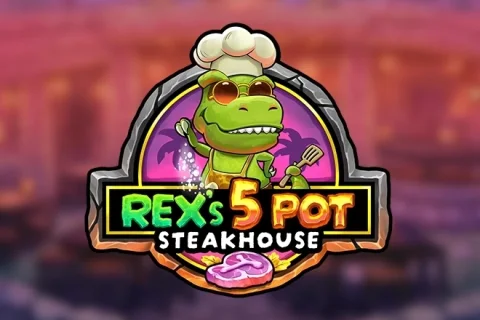 Rex’s 5 Pot Steakhouse slot game artwork