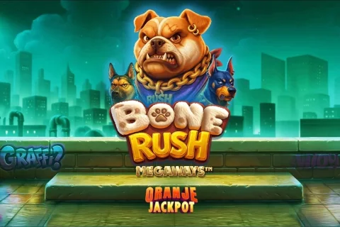 Bone Rush Megaways Oranje Jackpot slot game artwork