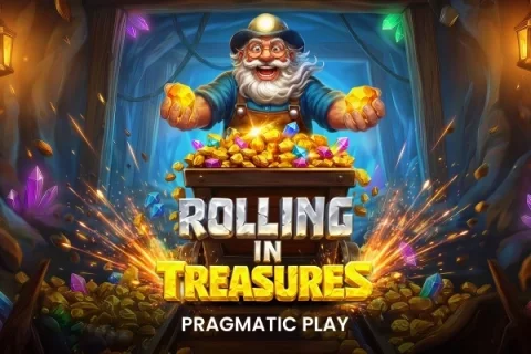 Rolling in Treasures slot game artwork