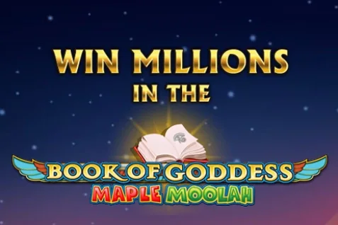 Book of Goddess Maple Moolah slot game artwork