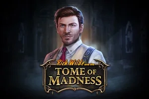 Rich Wilde and the Tome of Madness slot game artwork