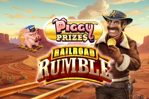 Piggy Prizes Railroad Rumble slot game artwork
