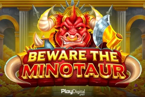 Beware the Minotaur slot game artwork