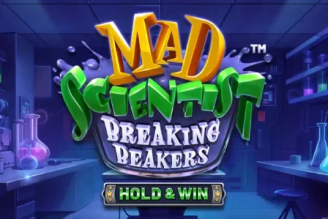 Mad Scientist Breaking Beakers slot game artwork