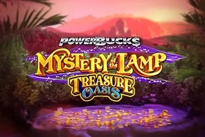 PowerBucks Mystery of the Lamp Treasure Oasis slot game artwork