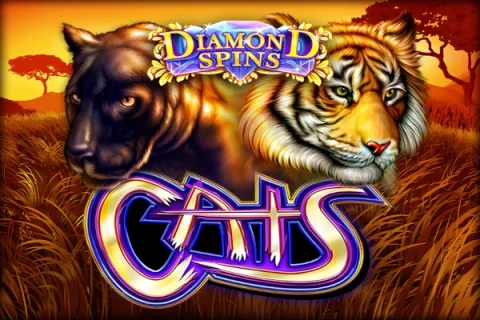 Diamond Spins Cats slot game artwork