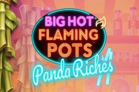 Big Hot Flaming Pots Panda Riches slot game artwork