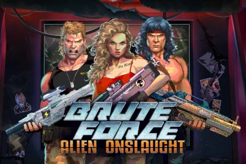 Brute Force Alien Onslaught slot game artwork