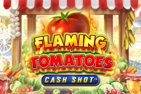 Flaming Tomatoes Cash Shot slot game artwork