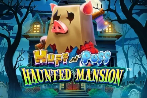 Huff N’ Puff Haunted Mansion slot game artwork