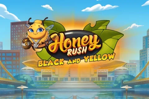Honey Rush Black and Yellow slot game artwork